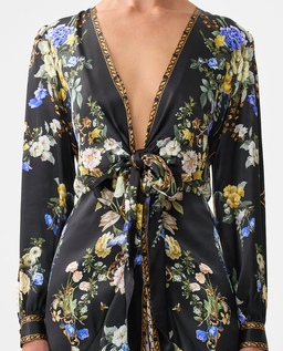 Jedwabna sukienka w kwiaty - Image #3