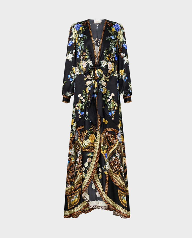 Jedwabna sukienka w kwiaty