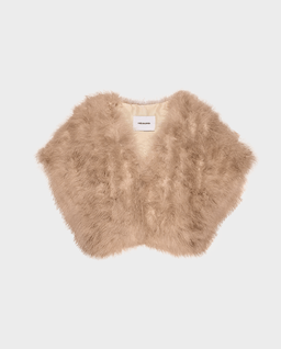 Beżowe bolerko z piór - Image #0