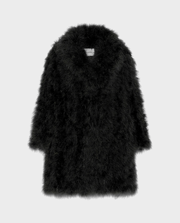 Czarny płaszcz z piór - Image #0