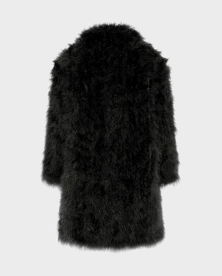 Czarny płaszcz z piór - Image #1