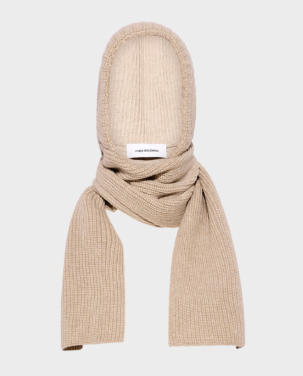Beżowy szalik z kapturem - Image #0