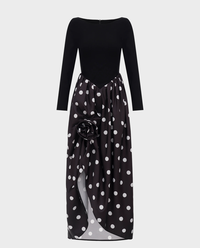 Sukienka ze spódnicą w kropki Aurora Polka Dot