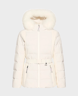 Śmietankowa kurtka z kapturem - Image #0