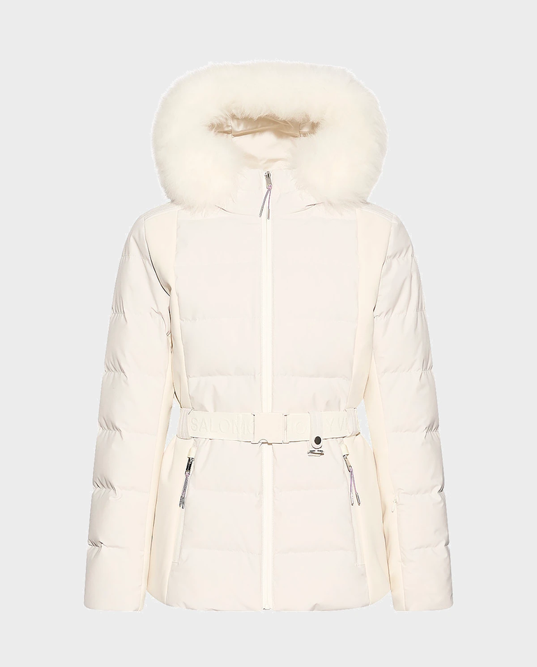 Śmietankowa kurtka z kapturem