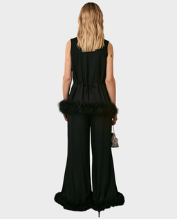 Czarne spodnie z piórami Bisou - Image #3