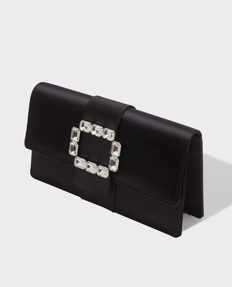 Czarna satynowa kopertówka Maycapjou ‌