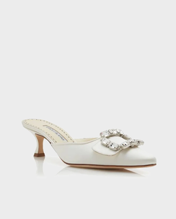 Kremowe mule na szpilce Mayjou 50 ‌ - Image #1