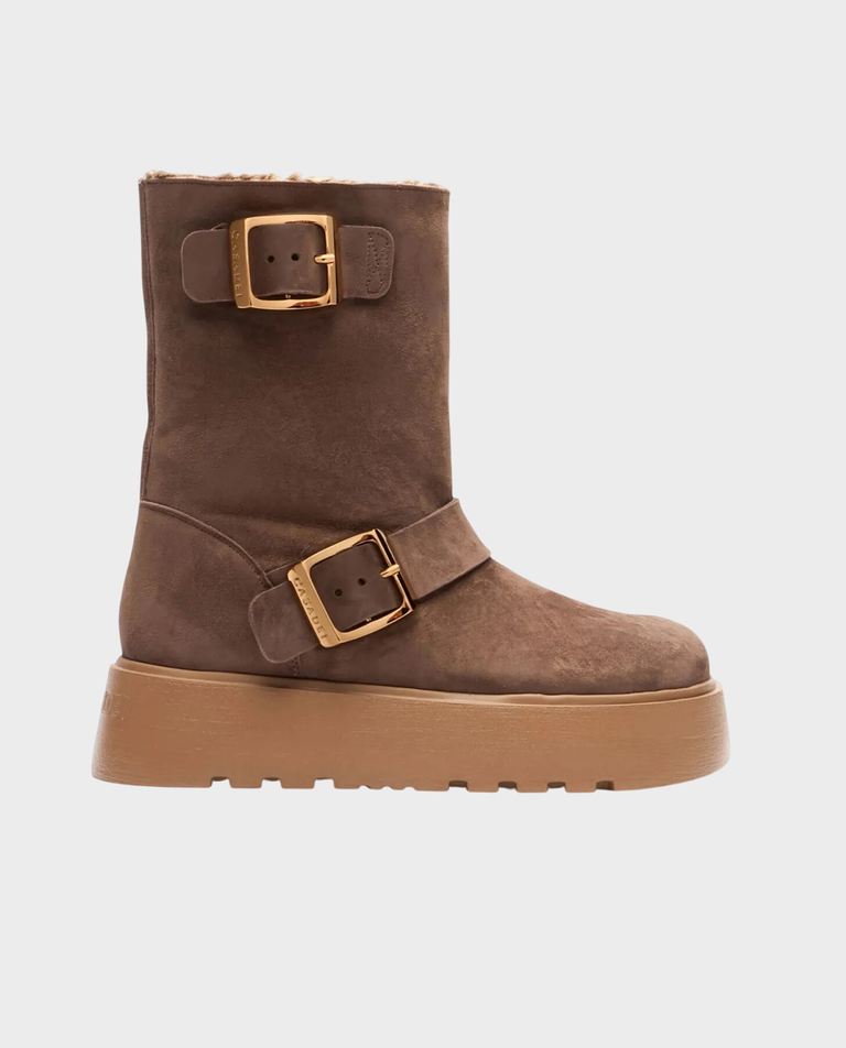 Ocieplane botki z klamrami