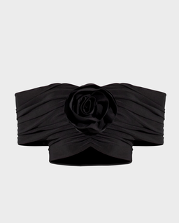 Czarny top z różą ROSA - Image #1