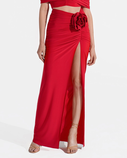 Czerwona spódnica z różą ROSA - Image #0