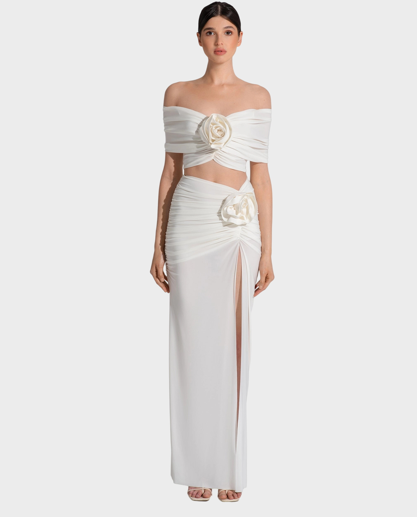 Biała spódnica z różą ROSA - Image #2