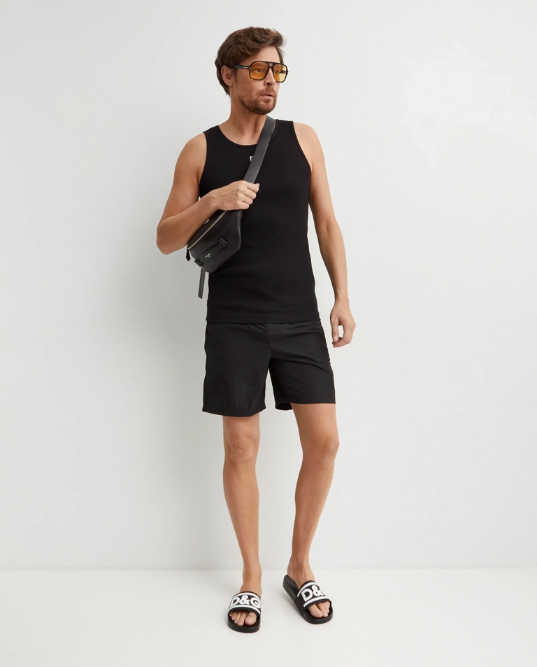 Czarne spodenki kąpielowe z logo - Image #2