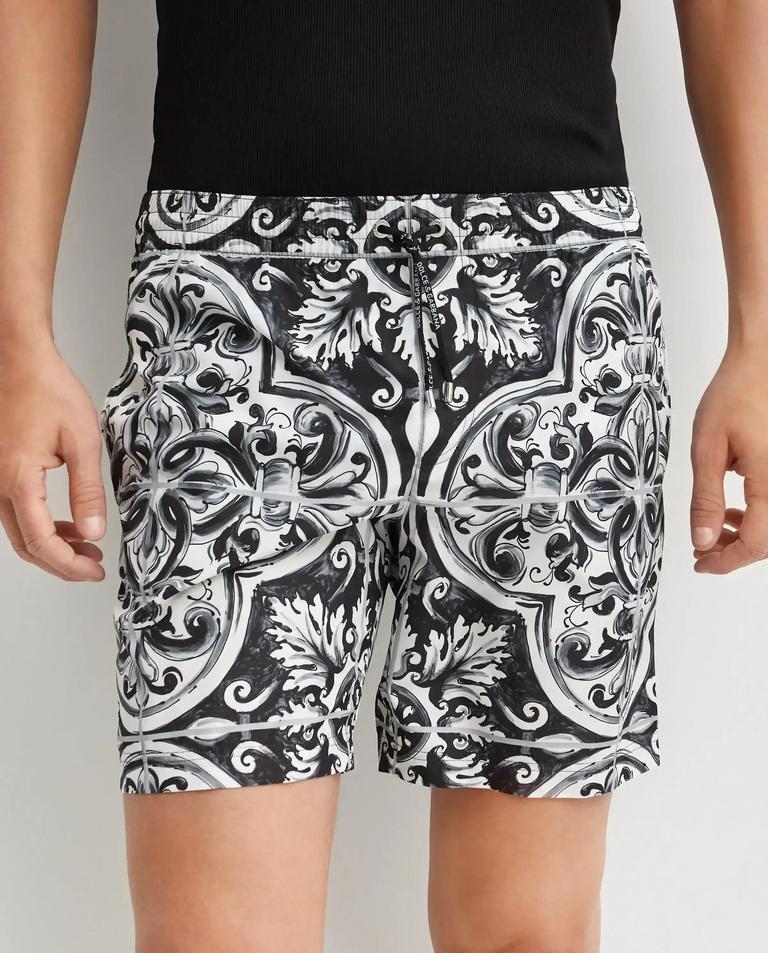 Spodenki kąpielowe z printem Majolica