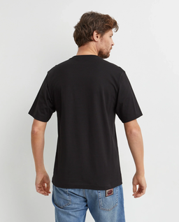 Czarna bawełniana koszulka z logo - Image #3