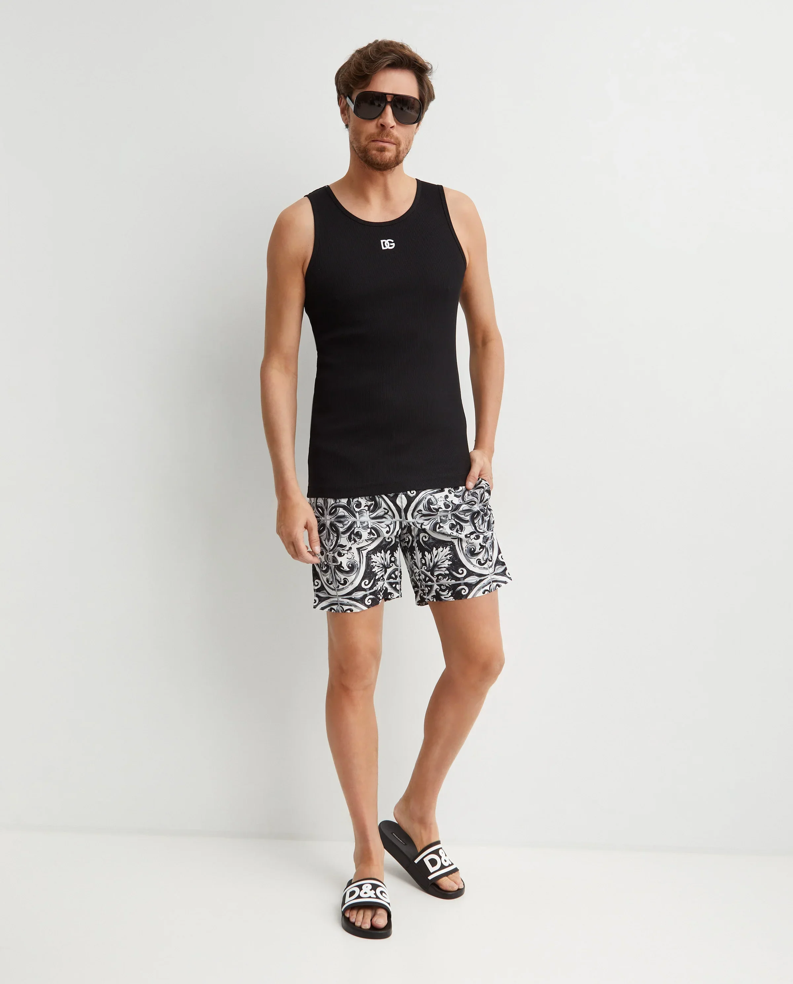 Czarny bawełniany tank top - Image #2