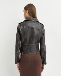 Skórzana kurtka typu biker - Image #5