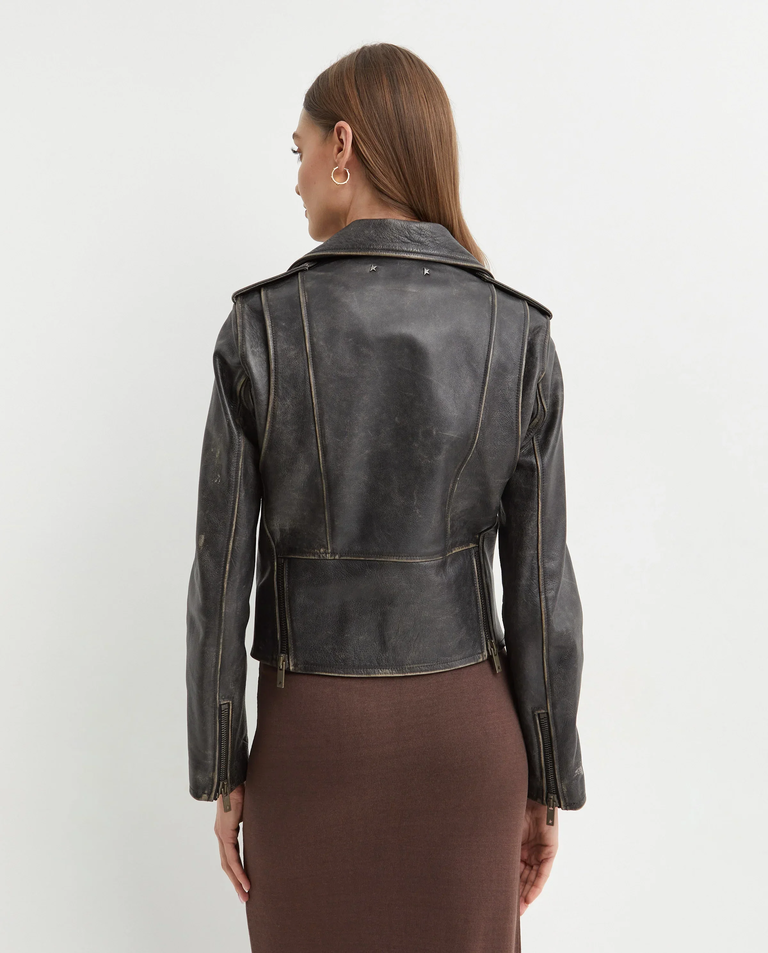 Skórzana kurtka typu biker - Image #5