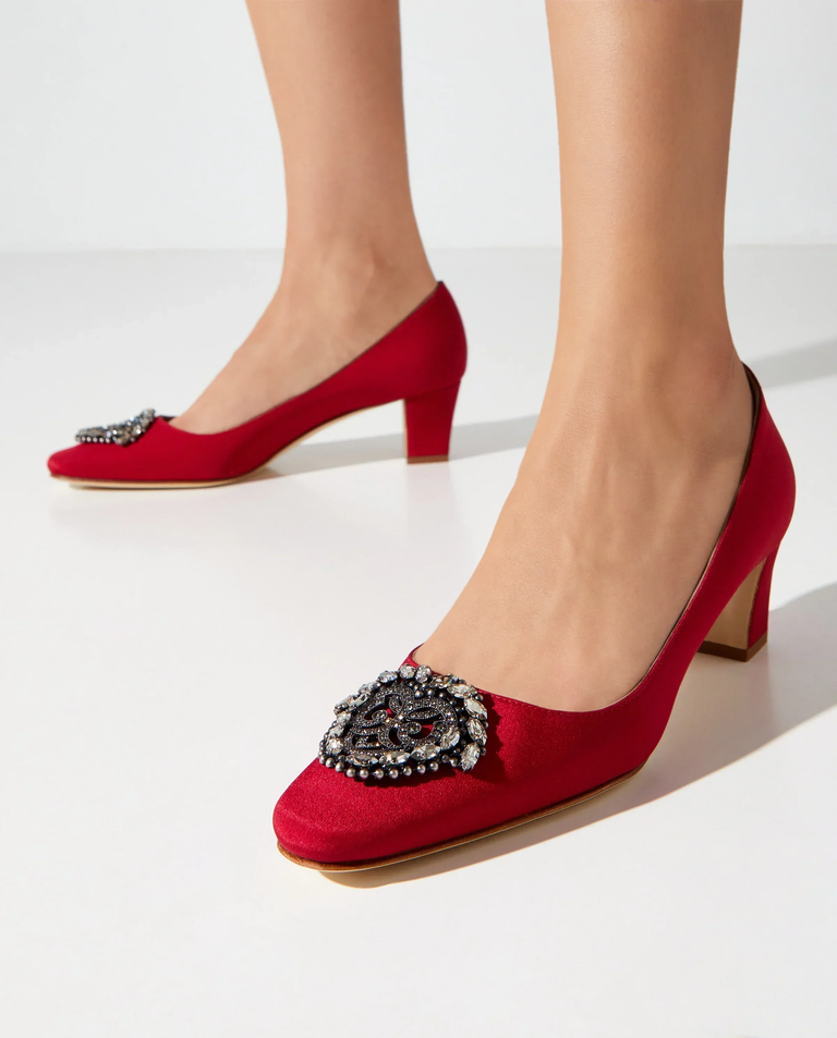 Czerwone czółenka Okkato 50