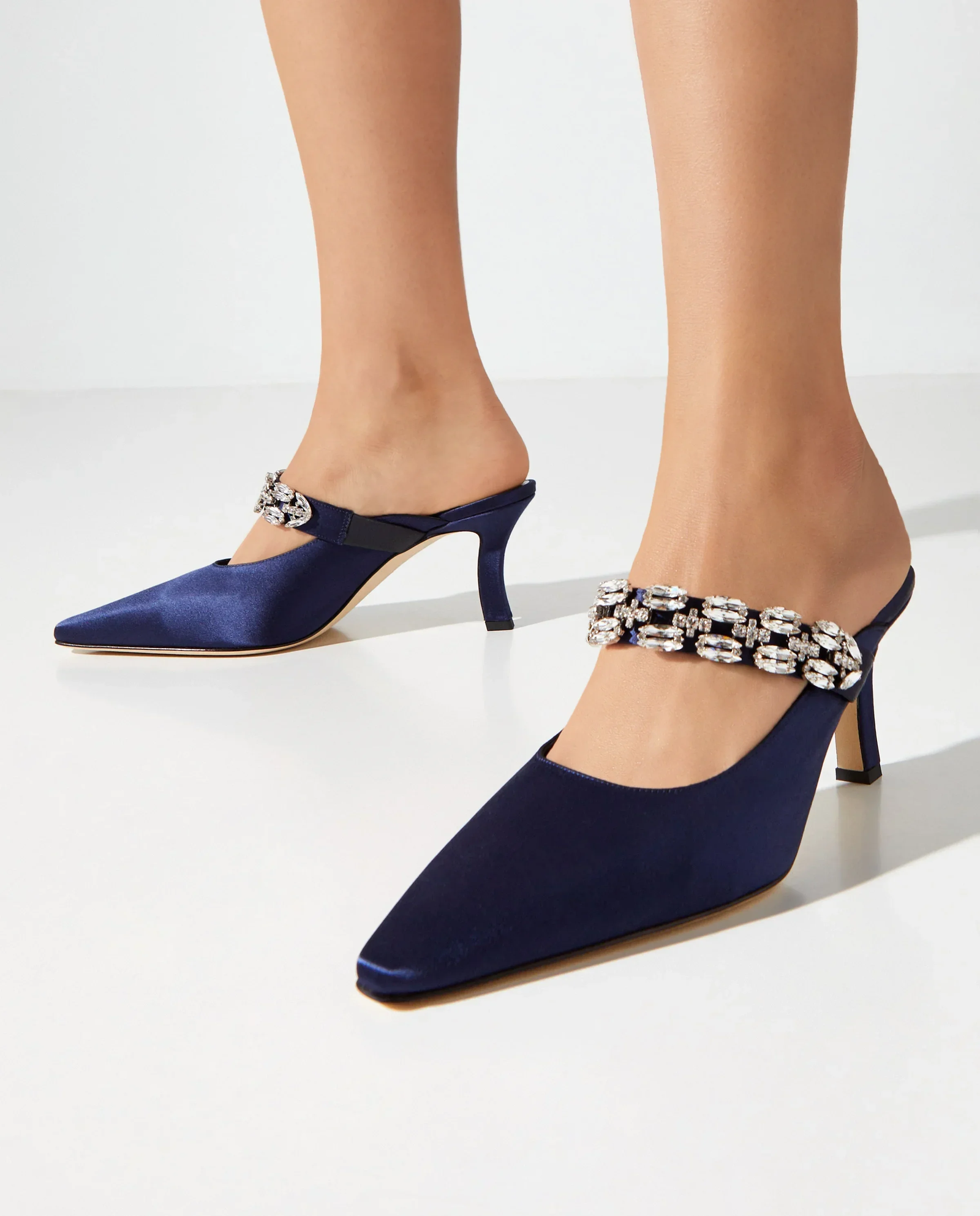 Granatowe mule Tamolmu 70 - Image #0