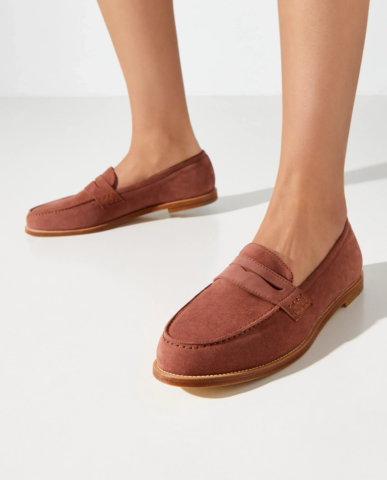 Brązowe zamszowe mokasyny Perrita