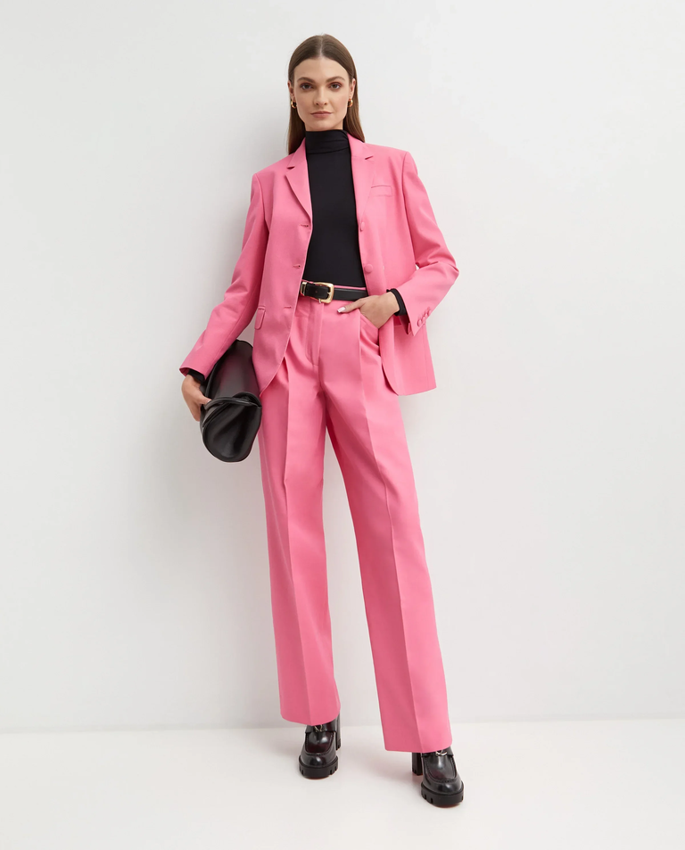 Różowa jednorzędowa marynarka - Image #2