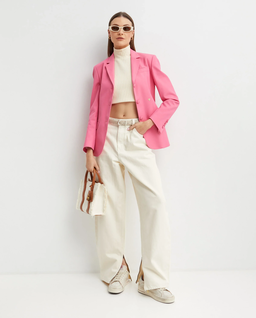 Różowa jednorzędowa marynarka - Image #3