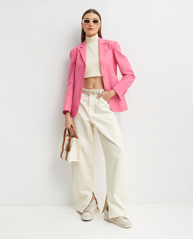 Różowa jednorzędowa marynarka - Image #3