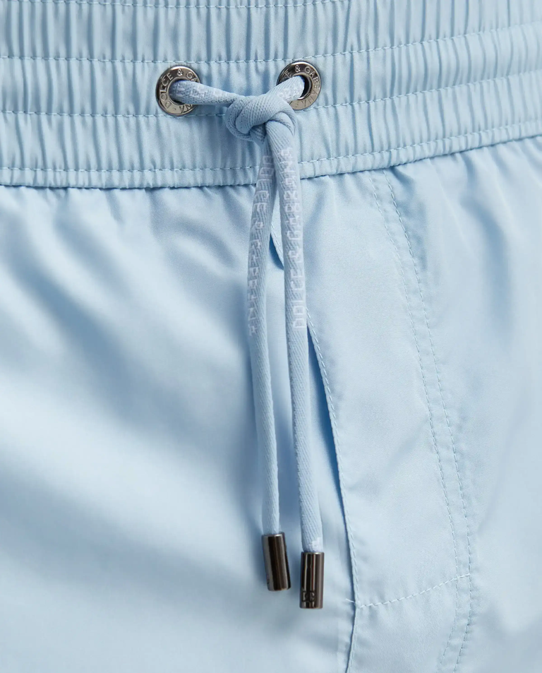 Błękitne spodenki kąpielowe z logo - Image #4