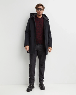 Czarny płaszcz z kapturem - Image #2