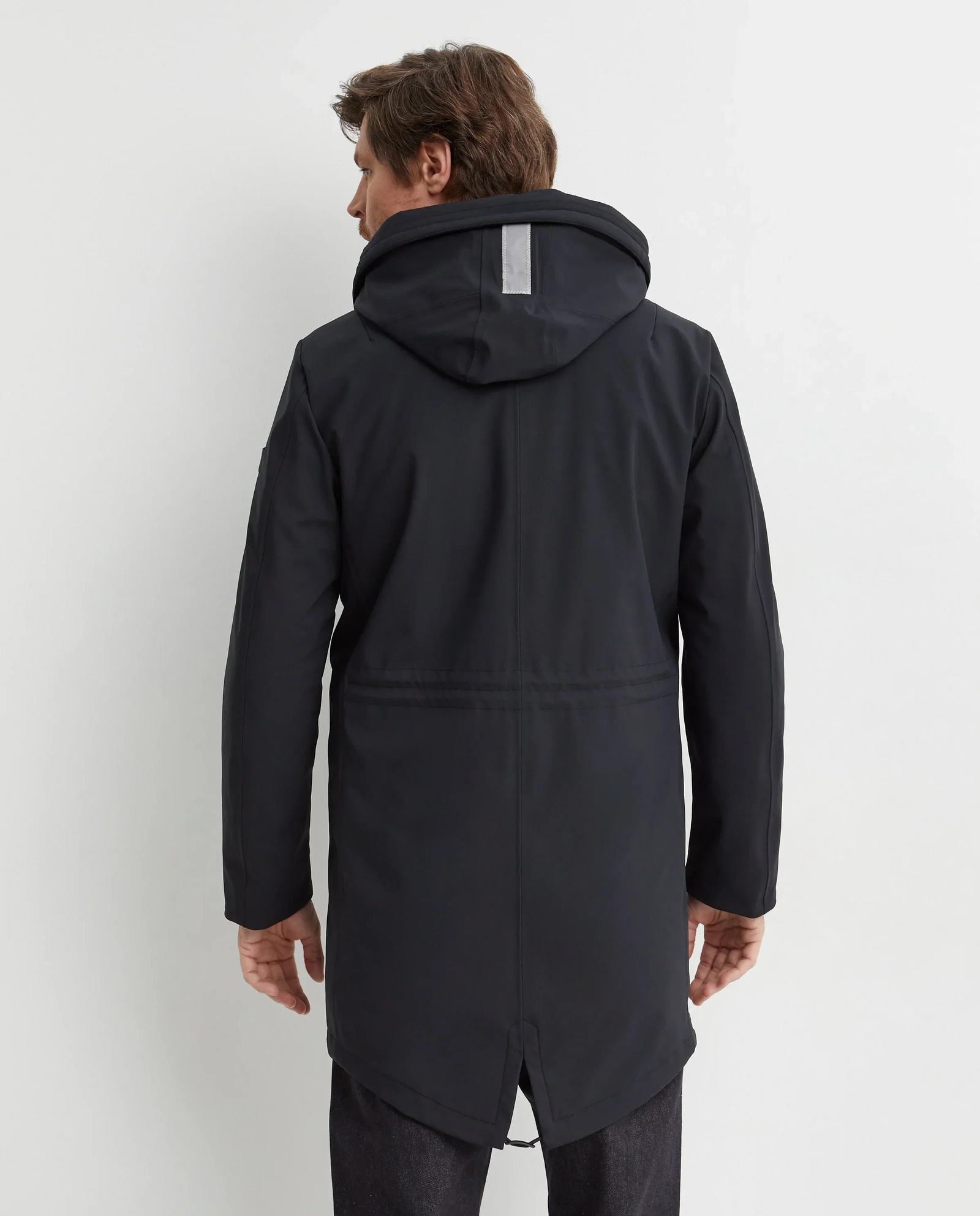 Czarny płaszcz z kapturem - Image #3