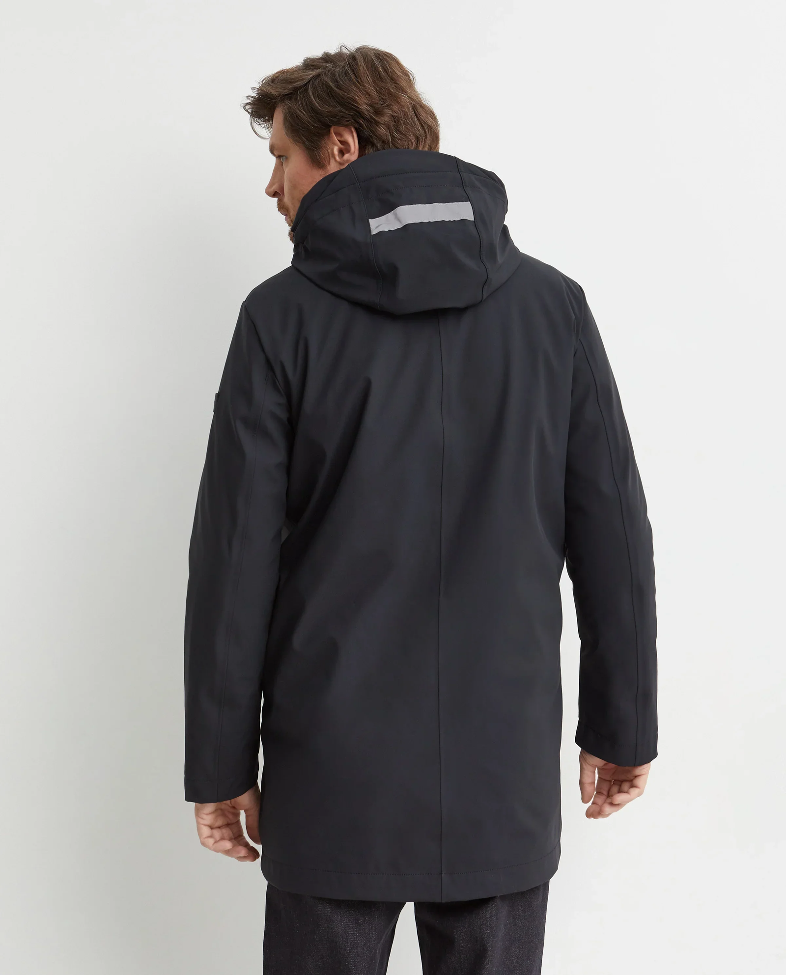 Czarny płaszcz z kapturem - Image #3