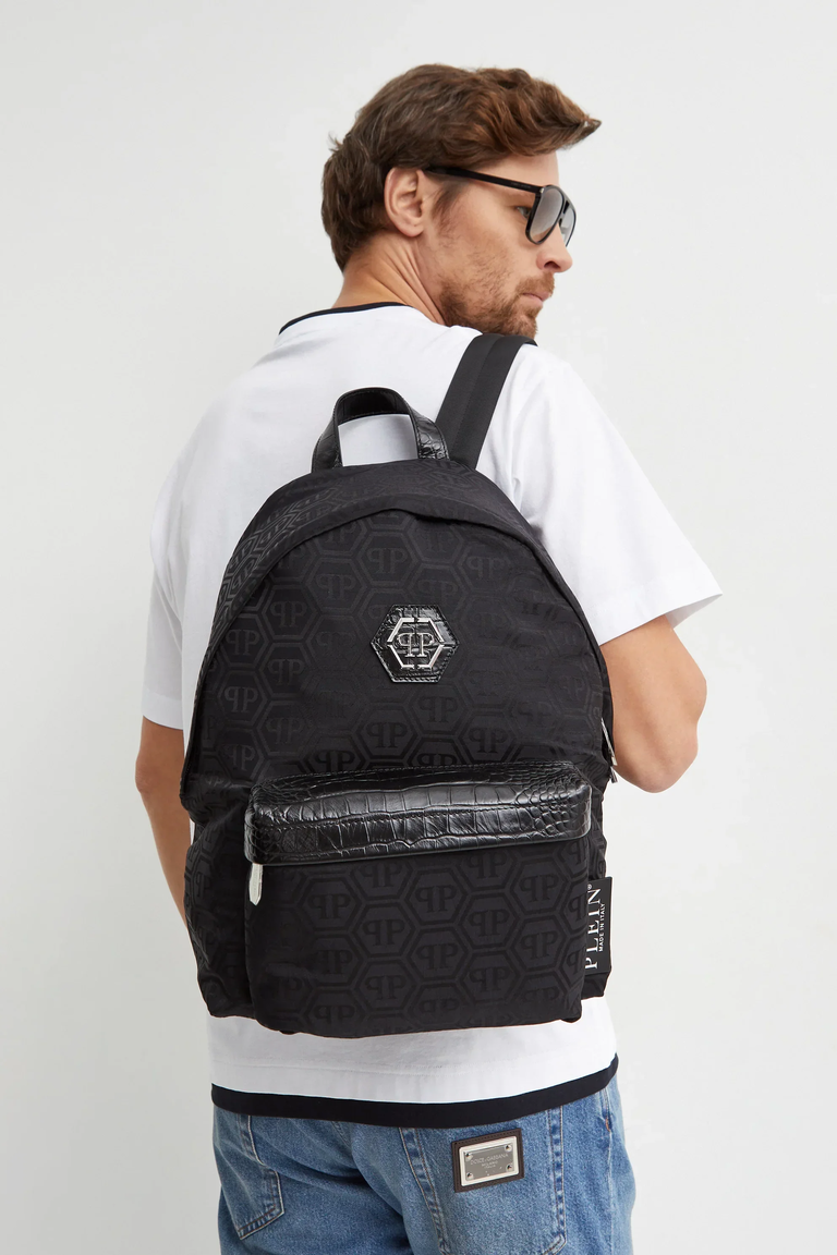 Czarny plecak Monogram