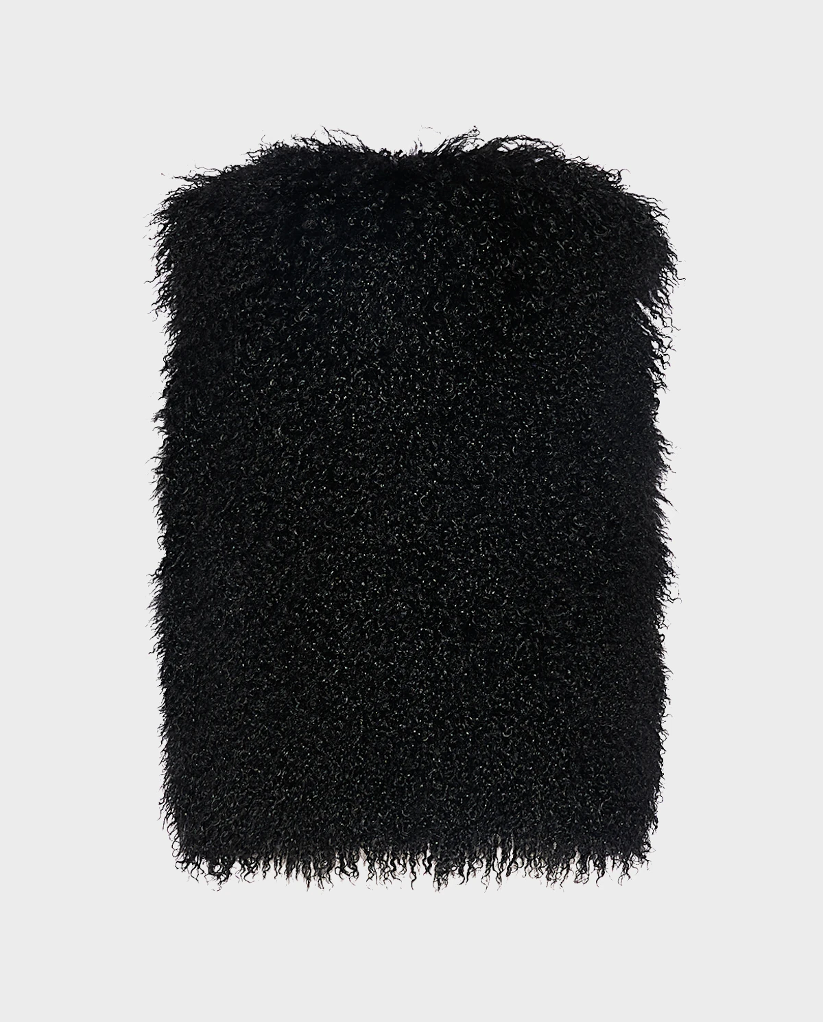 Czarna futrzana kamizelka - Image #1