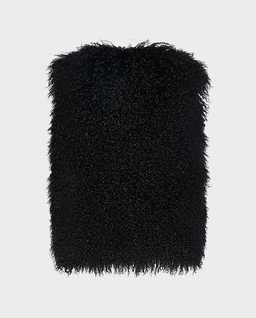 Czarna futrzana kamizelka - Image #1