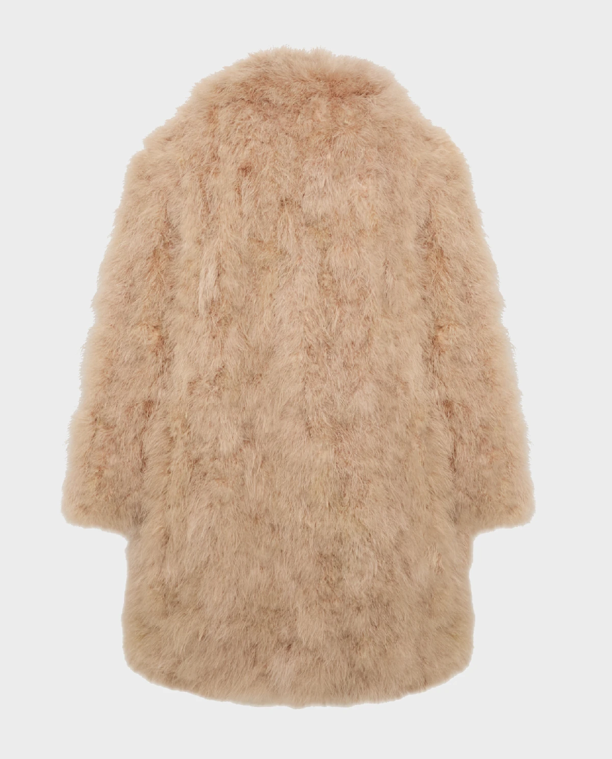 Beżowy płaszcz z piór - Image #1