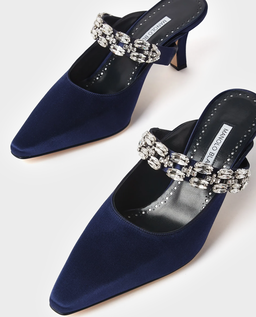 Granatowe mule Tamolmu 70 - Image #2