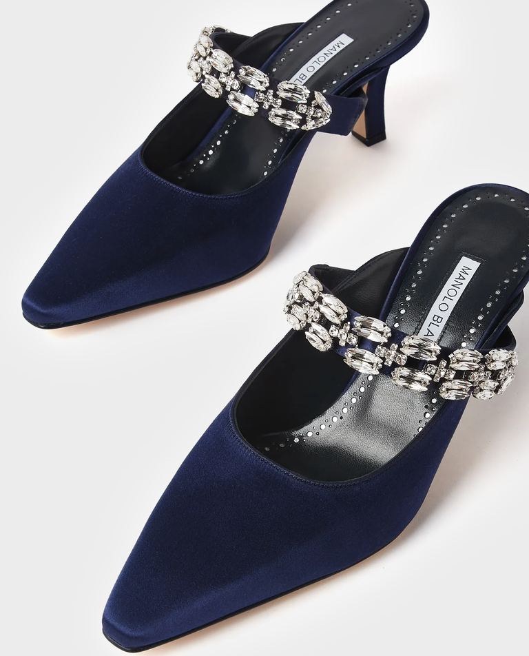 Granatowe mule Tamolmu 70 - Image #2