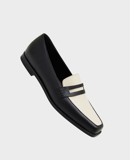 Czarne skórzane mokasyny - Image #3