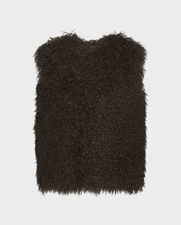 Brązowa futrzana kamizelka - Image #0