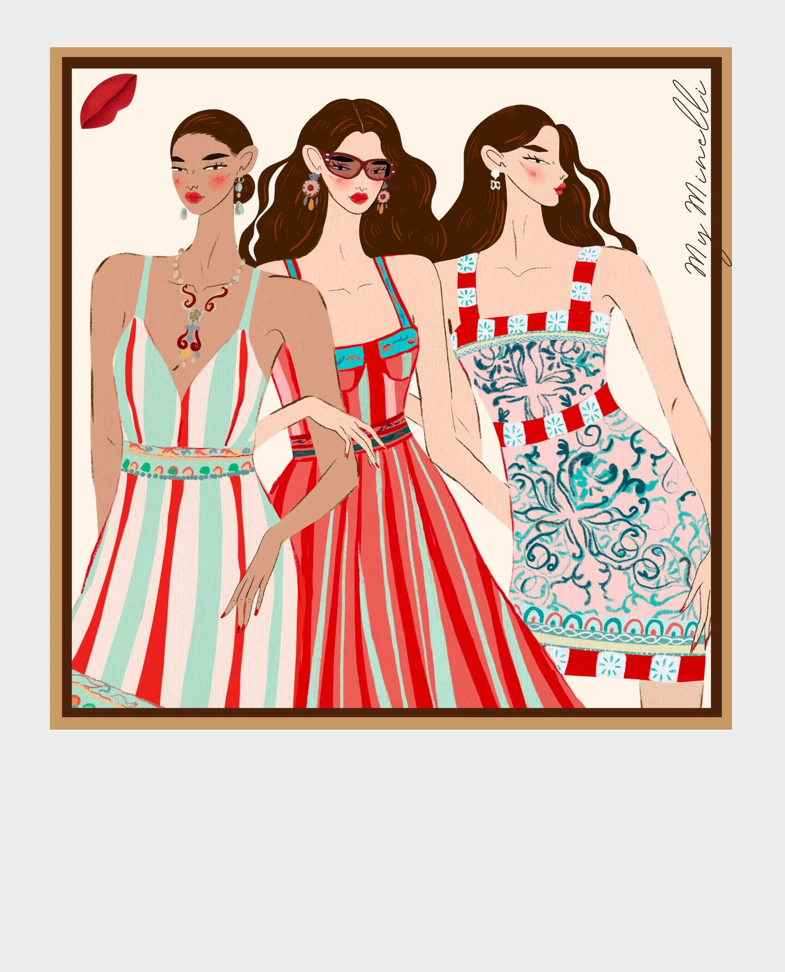 Jedwabna apaszka Dolce Vita L - Image #0