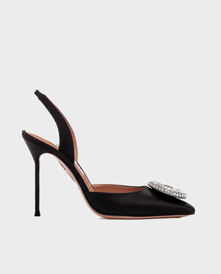 Czarne czółenka Crystal Hoop Sling 105