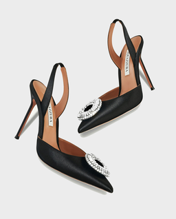 Czarne czółenka Crystal Hoop Sling 105 - Image #1