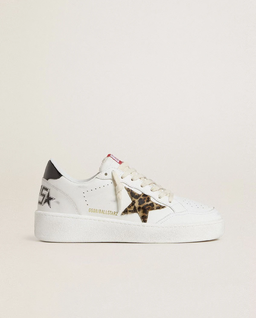 Białe skórzane sneakersy BallStar - Image #0