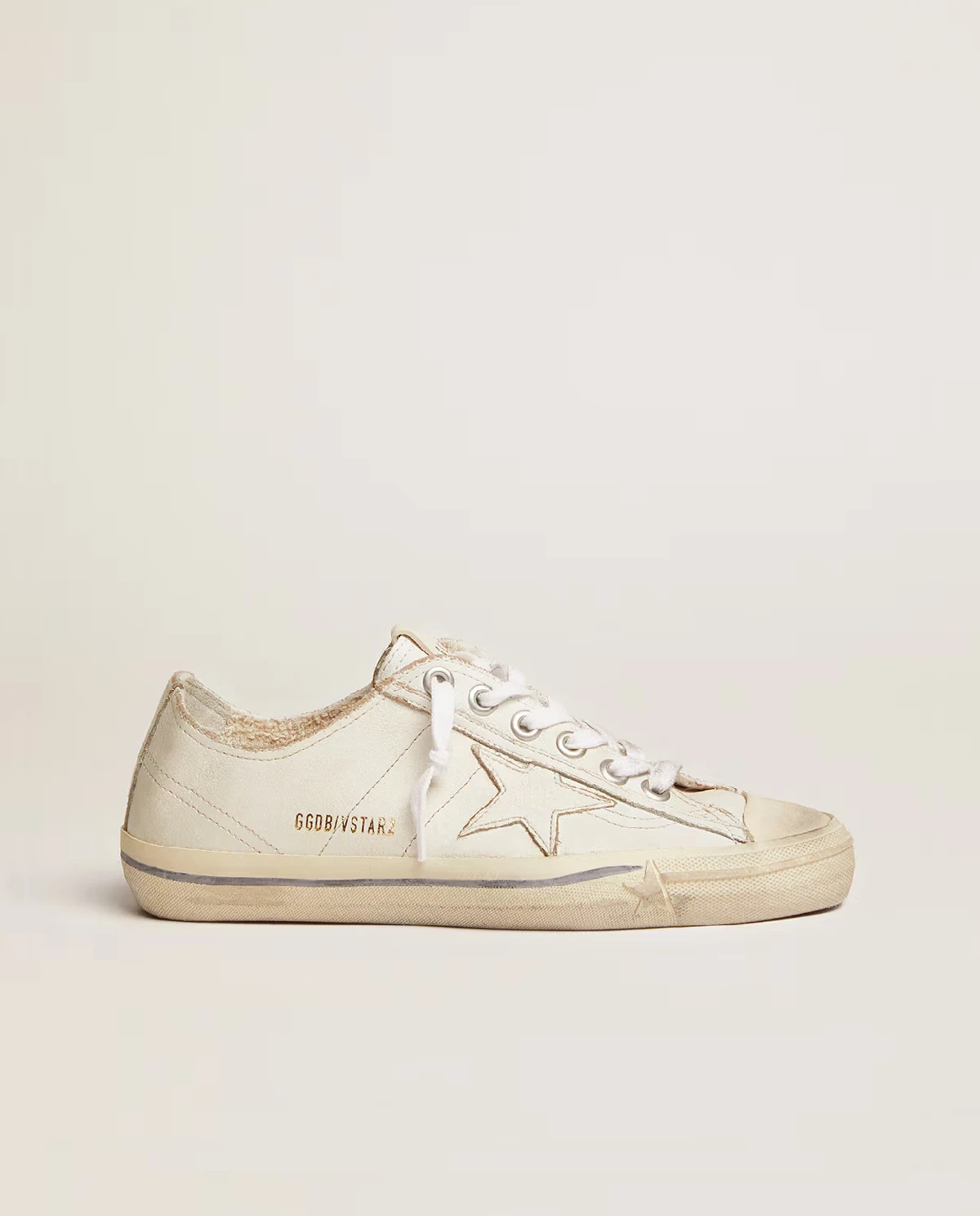 Białe skórzane trampki V-Star - Image #0