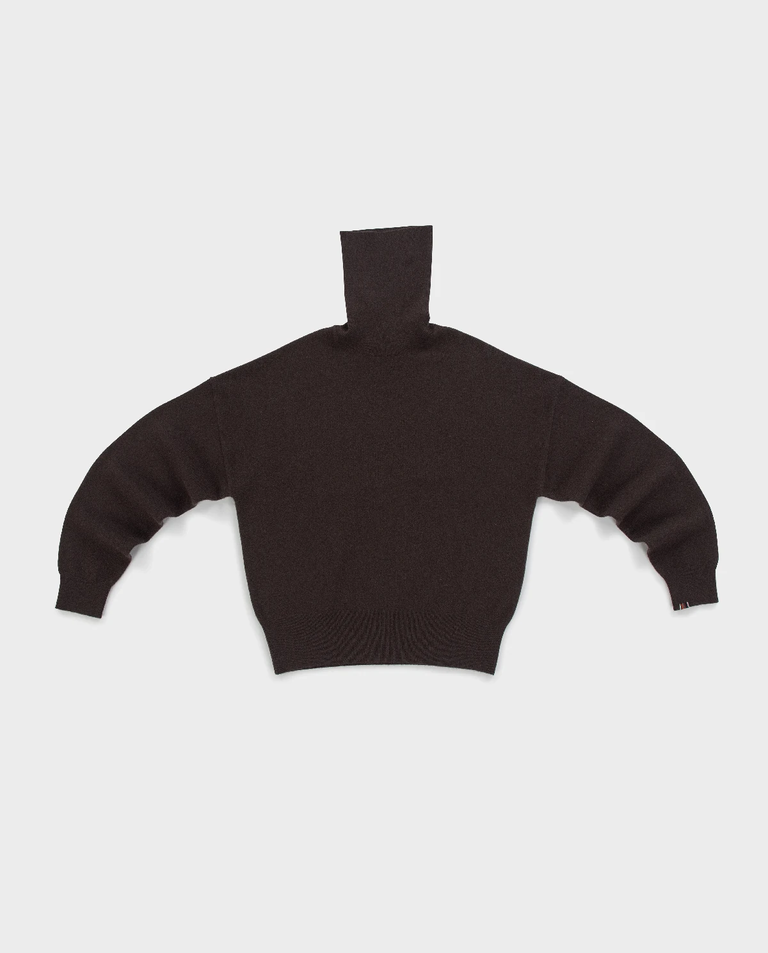 Ciemnobrązowy kaszmirowy golf Jill