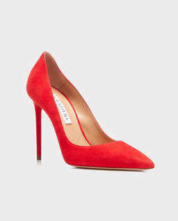 Czerwone zamszowe szpilki Purist 105 - Image #1