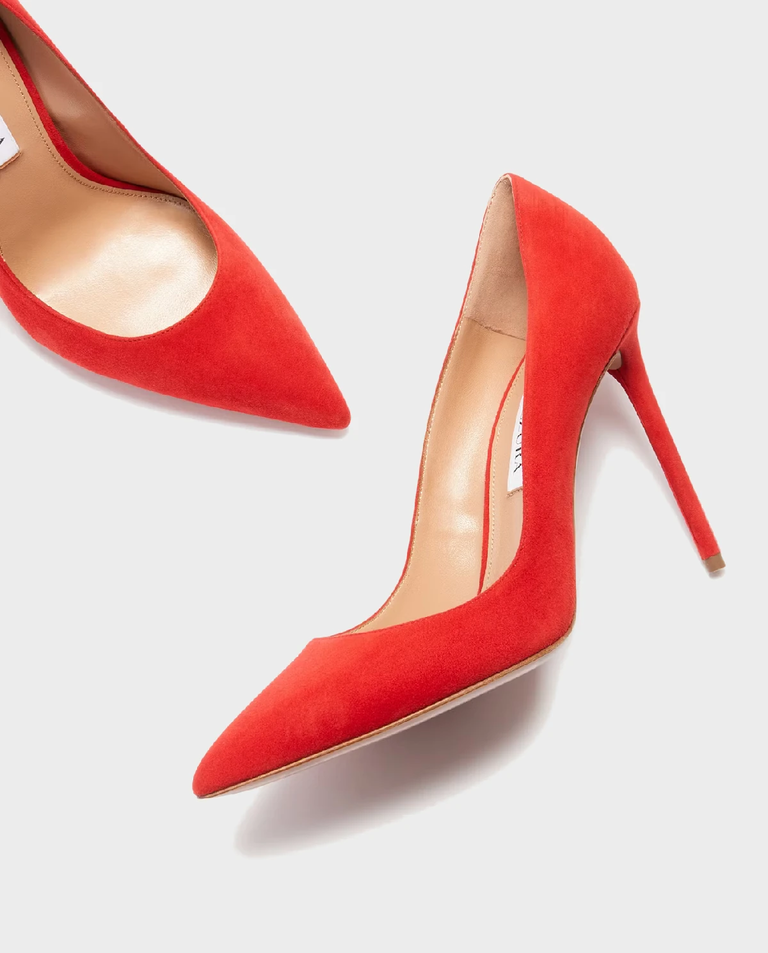 Czerwone zamszowe szpilki Purist 105 - Image #2