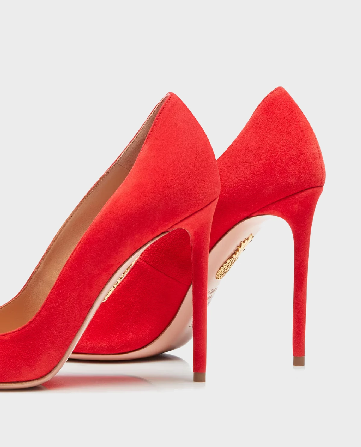 Czerwone zamszowe szpilki Purist 105 - Image #4