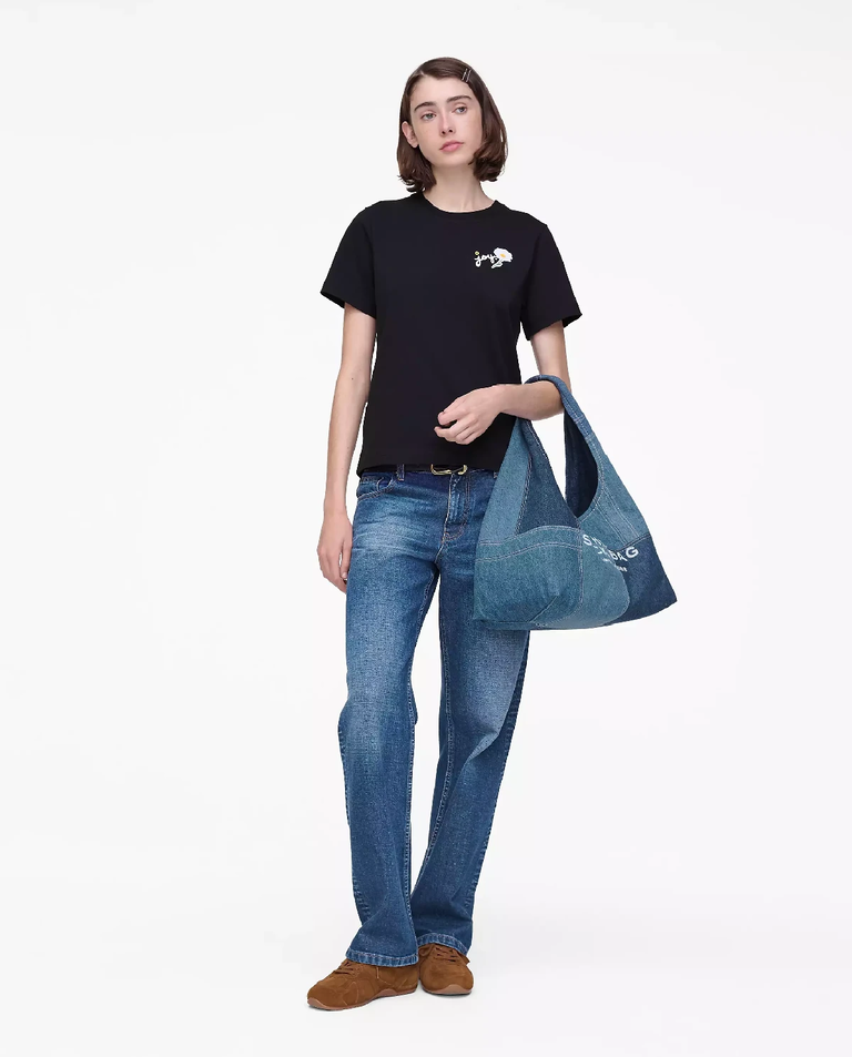 Czarna koszulka z nadrukiem - Image #2